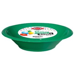 72 Pieces 12oz Green Bowl 12-Piece - Plastic Bowls and Plates