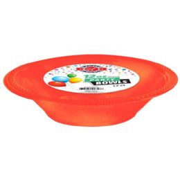 72 Pieces 12oz Orange Bowl 12-Piece - Plastic Bowls and Plates