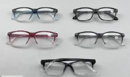 36 Pieces Unisex Classic Gradient Rectangular Reading Glasses Assortment - Reading Glasses
