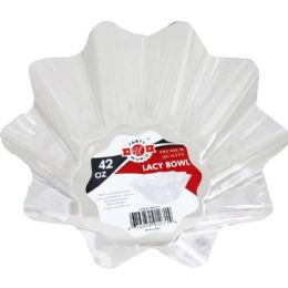 72 Pieces 42oz Clear Lacy Bowl - Plastic Bowls and Plates