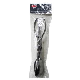 96 Pieces Silver Salad Scissor Tong In Bag - Plastic Serving Ware