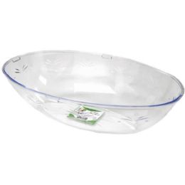 100 Pieces 11-inch Oval Clear Bowl - Plastic Bowls and Plates