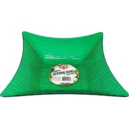 48 Pieces 10.5x10.5-inch Textured Square Green Bowl - Plastic Bowls and Plates