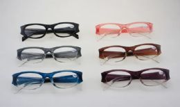 36 Pieces Unisex Narrow TwO-Tone Gradient Oval Reading Glasses Assortment - Reading Glasses