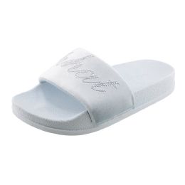 Wholesale Footwear Little Girl Velour Rhinestone Slide (11-3)
