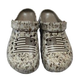 Wholesale Footwear Men's Desert Digital Flag Clog (7-12)