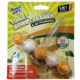 72 Pieces 5-IN-1 Rim Hanger Toilet Bowl Cleaner Lemon - Cleaning Products