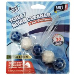 72 Pieces 5-IN-1 Rim Hanger Toilet Bowl Cleaner Fresh Linen - Cleaning Products