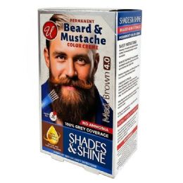 72 Pieces MUSTACHE AND BEARD Rich Medium Brown - Personal Care Items