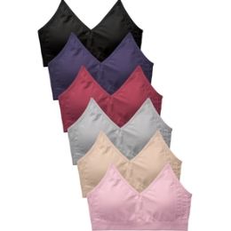 144 Wholesale Sofra Ladies Seamless Sports Bralette