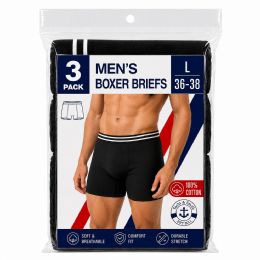 Yacht & Smith Mens 100% Cotton Boxer Brief Assorted Colors Size 3x