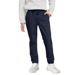 Boys Slim Fitting Cotton Stretch Classic Twill Joggers Navy S