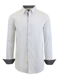 Men's Long Sleeve Classic Dress Shirts White S