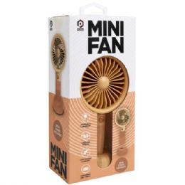 12 pieces Pom Gear Rechargeable 3-Speed Mini Fan With Desk Stand In Peach - Store