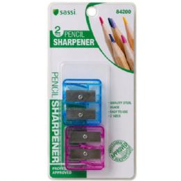 48 pieces Sassi 2 Pack Dual Size Pencil Sharpeners - Store