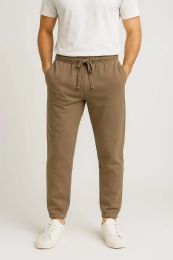 12 Pieces Men Classic Heavyweight Premium Jogger Sweatpants Dark Khaki S-2xl - Mens Sweatpants