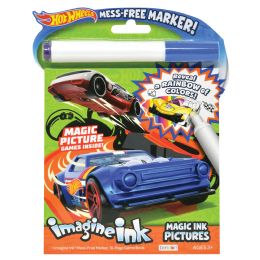 24 pieces Imagine Ink MesS-Free Game Book - Hot Wheels - Car, Planes, Trains & Bikes