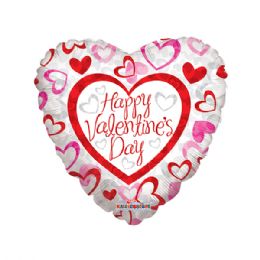 100 pieces Patterned Hearts Foil Balloon - Balloons & Balloon Holder