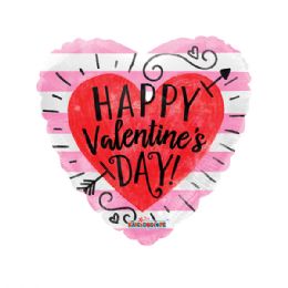 100 pieces Valentine's Day Red Heart With Arrow Foil Gellibean Balloon - Balloons & Balloon Holder