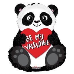 100 pieces Be My Valentine Panda Bear Foil Balloon - Balloons & Balloon Holder