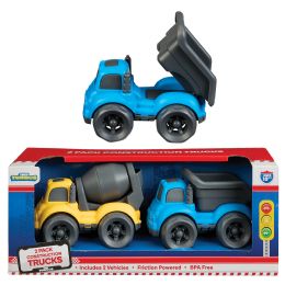 24 pieces FrictioN-Powered Tiny Turbos Construction Trucks - Car, Planes, Trains & Bikes