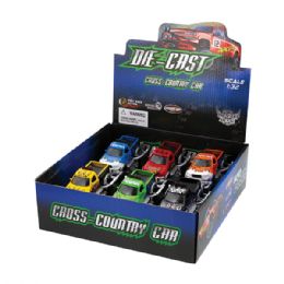 72 pieces Light Up And Sound DiE-Cast Monster Truck - 12 Count Display - Car, Planes, Trains & Bikes