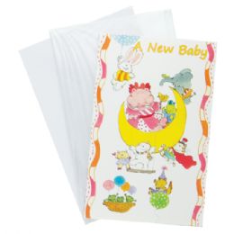 72 pieces Greeting Cards With Envelopes - New Baby Assortment - Invitations & Cards