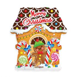 100 pieces Gingerbread House Foil Balloon - Balloons & Balloon Holder
