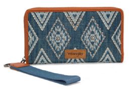 4 Pieces Wrangler Aztec Studded Wallet/Wristlet - Jean - Leather Wallets