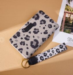 4 Pieces Wrangler Leopard Print Wallet/wristlet - Black - Leather Wallets