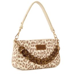 4 Pieces Wrangler Western Leopard Print Shoulder Bag With Chain Detail - Tan - Shoulder Bags & Messenger Bags