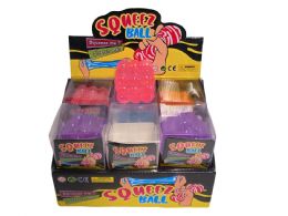 24 Pieces Squeeze Stress Ball Filled Maltose Fidget Toys Bubble Cube - Slime & Squishees
