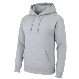 24 Packs Men's Heavyweight FleecE-Lined Pullover Hoodie Heather Grey Size S - Mens Sweat Shirt