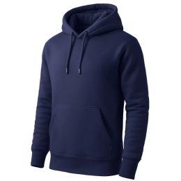24 Packs Men's Heavyweight FleecE-Lined Pullover Hoodie Navy Size S - Mens Sweat Shirt