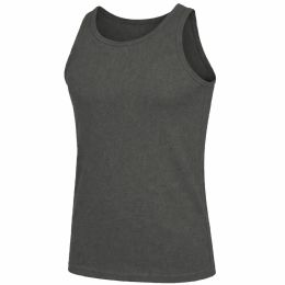 Wholesale Footwear Men's Heavyweight Ribbed Tank Top Charcoal Size M