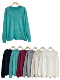 Roundneck Chevron LonG-Sleeve Pullover S/m And L/xl