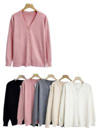 Women's V-Neck ButtoN-Up Cardigan S/m And L/xl