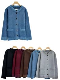 Knit Cardigan Sweater With ButtoN-Front