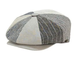 12 Pieces of Multi Patch Work Cotton Newsboy Cap