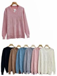 24 Pieces of Longsleeve Crewneck Sweater Cable Knit Pattern