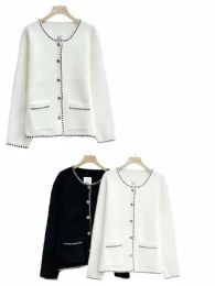 24 Pieces of Women's ButtoN-Front Cardigan With Contrast Trim