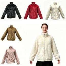 24 Pieces of Women's Turtleneck Zippered Fleece Jacket