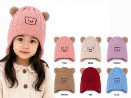 120 Pieces Kids Knit Bear Hat One Size - Winter Beanie Hats