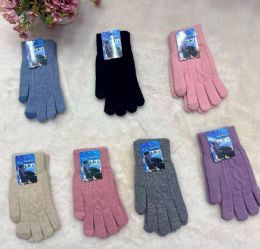 36 Pairs Touchscreen Cable Knit Gloves Adult Size - Winter Sets Scarves , Hats & Gloves