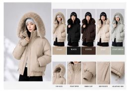 48 Pieces Ladies Puffer Jacket with Fur Hood - Women's Winter Jackets