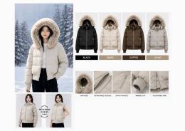 48 Pieces Ladies Detachable Sleeve Puffer Jacket - Women's Winter Jackets