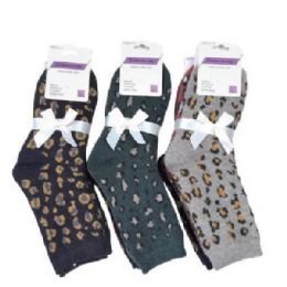 60 Pieces Women's LeoparD-Print Short Socks - Womens Crew Sock