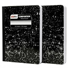 24 Pieces Black Marble Composition Books - School and Office Supply Gear