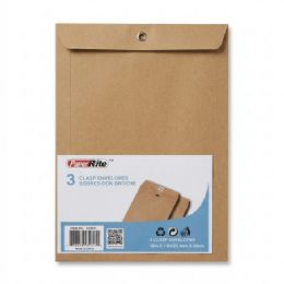 48 Pieces 10x13 Clasp Envelopes 3-Count - School and Office Supply Gear