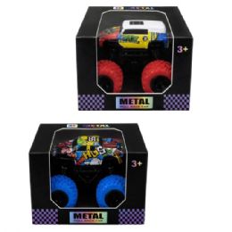 24 pieces 3.4" Friction Powered Off Road Monster Truck Toy Car In Assorted Designs - Car, Planes, Trains & Bikes